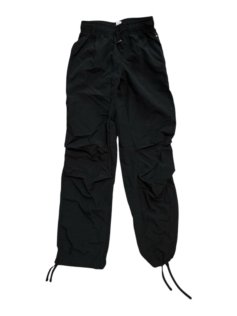 Full Tilt NWOT Kids Girls Size Small Nylon Black Drawstring Cargo Pants Joggers